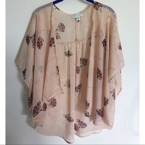 Forever 21 + Blush Pink Sheer Kimono 1X
